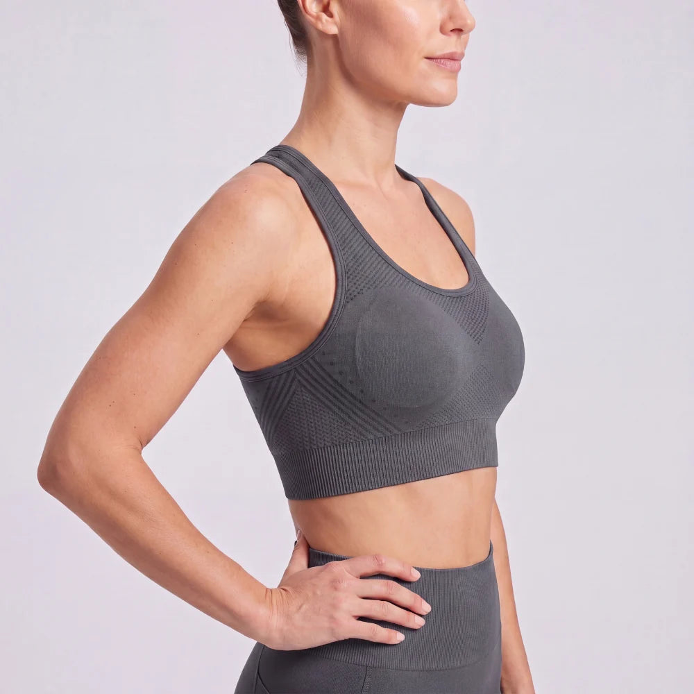 Brassière sans couture détail maille